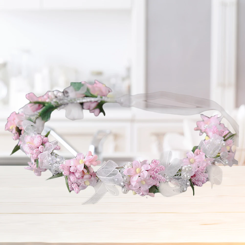 

Flower Crown Wreath Hair Simulation Flower Headb Floral Accessories for Women Girls Party Graduation Birthday