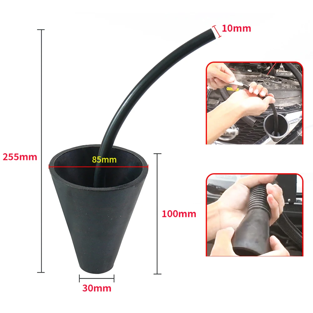 Silicone Cone Adapter For Automotive Smoke Machine Efficient Leak Detection Tool For Exhaust & Intake Systems, 85mm To 30mm
