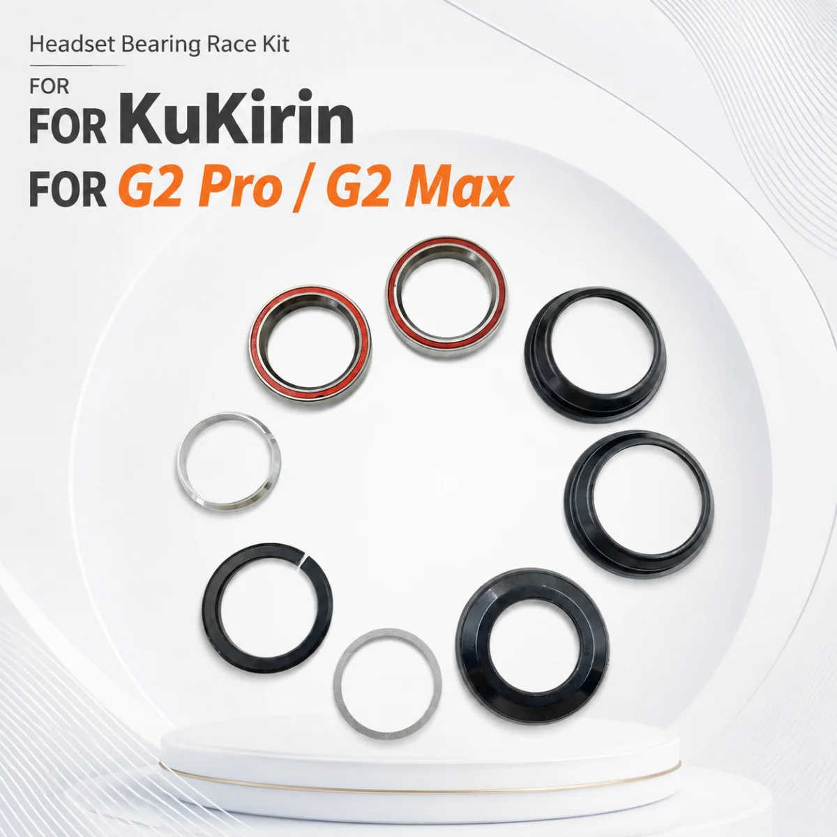 Headset Bearing Race Kit for KuKirin G2 Pro G2 Max Scooter Steering Column Ball Bearing Cup Set