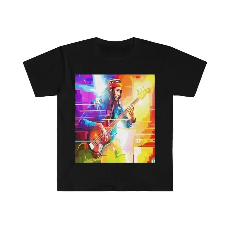 Weiches Baumwoll-T-Shirt Jaco Pastorius Bassist