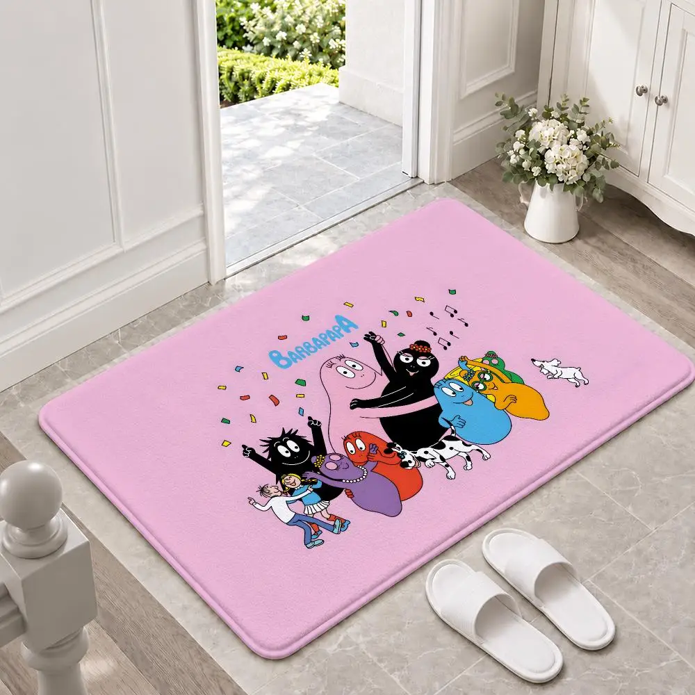 animation Barbapapa Floor Mat Doormat Non-Slip Floor Mat Rug for Bathroom Kitchen Entryway Indoor Outdoor Home Decor