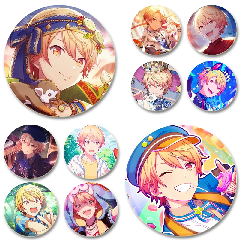 Tenma Tsukasa Cartoon Badge Popularity Musician Cute Brooches Cosplay Music Game Enamel Pins for Clothes Collar Jewelry Gifts