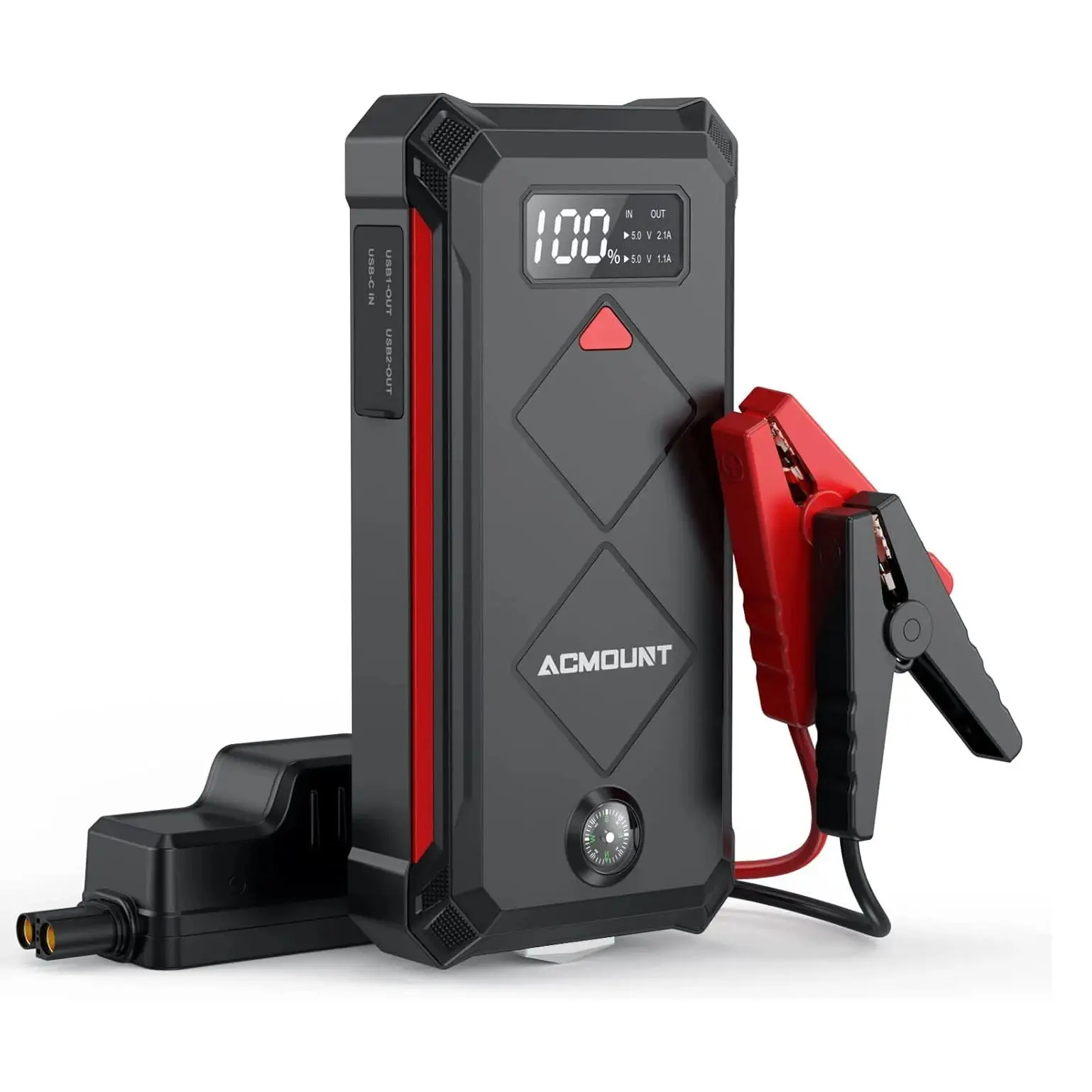 

ACMOUNT 3000A Car Jump Starter (9.0L Gas & 8.0L Diesel Engine), 12V Portable Battery Charger for Emergency