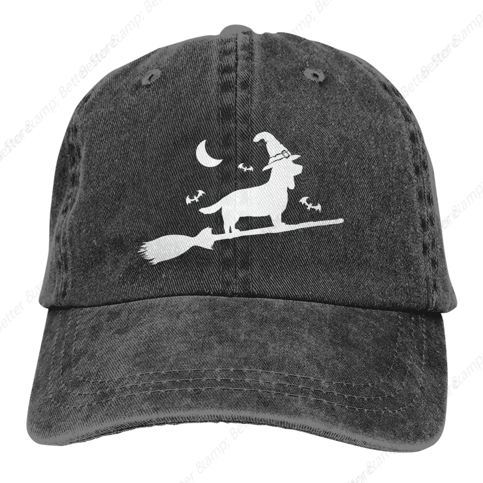 

Halloween Dachshund Dog Witch Baseball Cap Golf Dad Hat Adjustable Original Classic Low Profile Cotton Hat Men Women