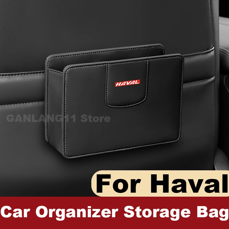 

Leather Car Organizer Storage Bag For HAVAL Jolion Pro H6 HEV2 PHEV19 PHEV34 GT H5 H2 M6 Plus H7 H9 Auto Trash Can Accessories