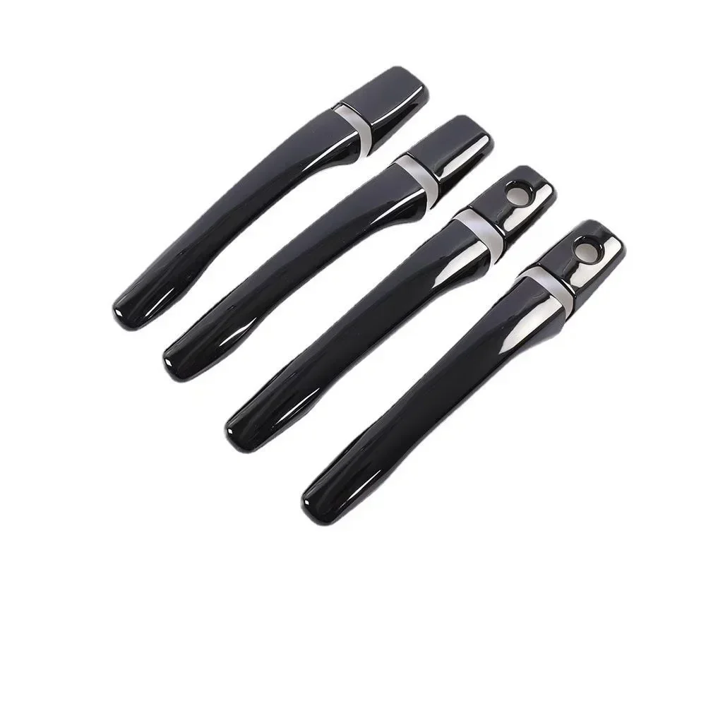Glossy Black Carbon Fiber Car Door Handle Cover For Mitsubishi Outlander Lancer Mirage Evolution 2003-2006 Styling Stickers