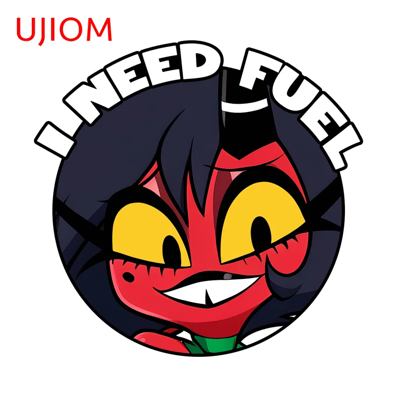 UJIOM Loona I Need Fuel Wall Sticker Personality Amusing Creative Waterproof Edgy Decal Sunscreen Computer Case Decoration