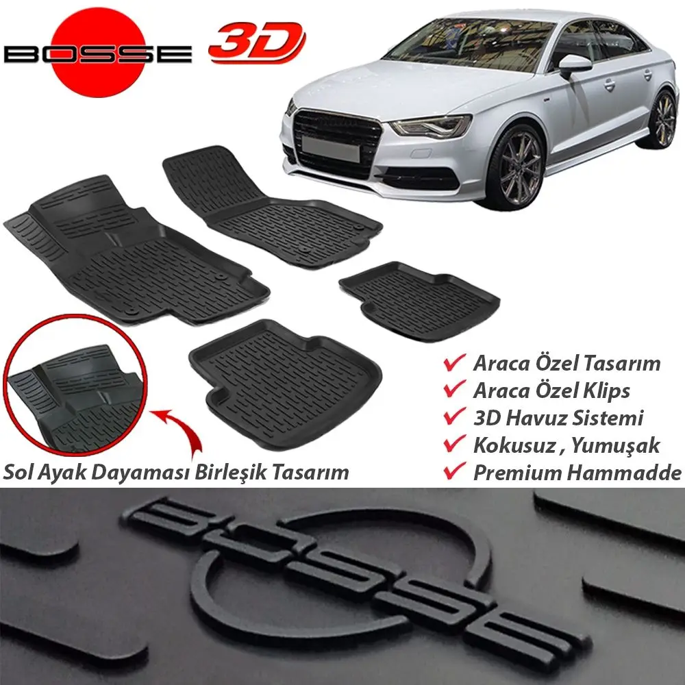 For Audi A3 Mat 3D Pool Sedan 2013 2019 From BOSSE