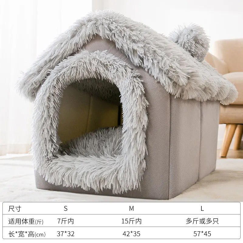 Cross border cat nests, pet houses, fully enclosed and warm villas, small and medium-sized dog nests, foldable beds, and