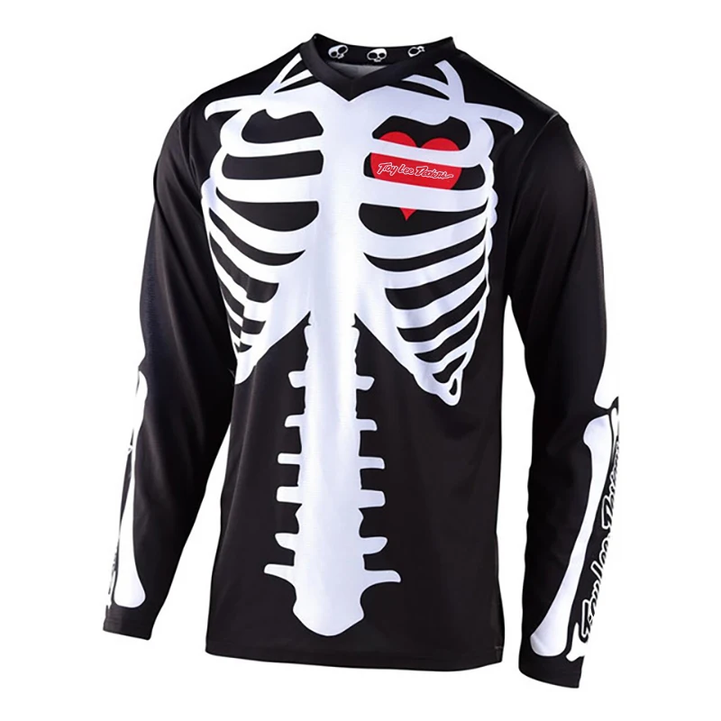 Free shipping love skull motocross racing suit downhill jersey mountain bike clothing moto bike mx off-road bike