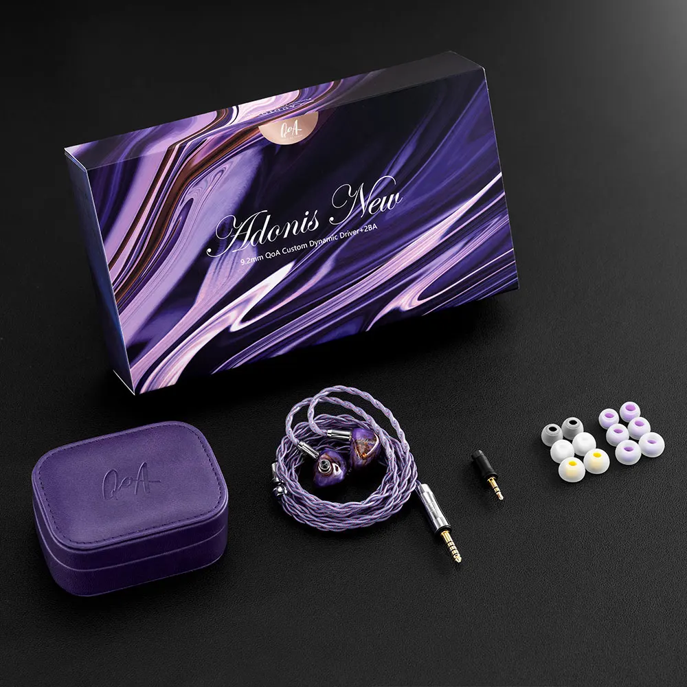 جديد QoA Adonis جديد 1DD + 2BA الهجين في الأذن سماعات كوز الصنوبر الراتنج قذيفة IEMs 0.78 2pin كابل التوصيل HiFi سماعة الموسيقى للهدايا
