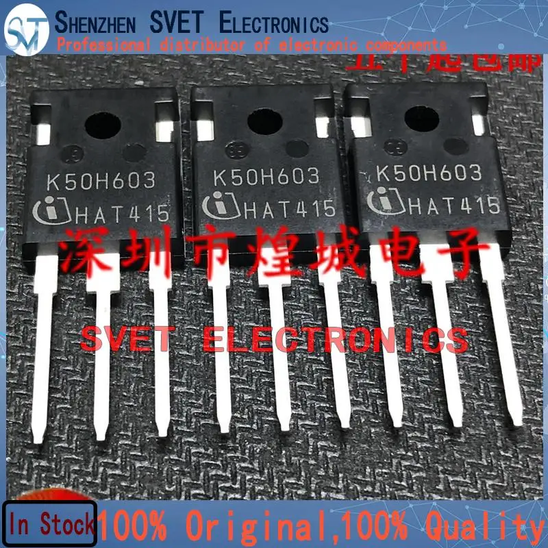 10PCS-50PCS  K50H603 IKW50N60H3  TO-247 600V 50A   Original In Stock Fast shipping