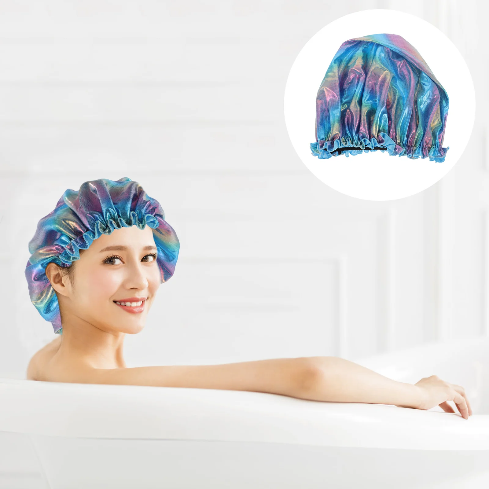 

Эластичная ночная шапочка для сна, мягкая регулируемая шапочка для ванны, душа, дышащая удобная накидка для волос для женщин, салон