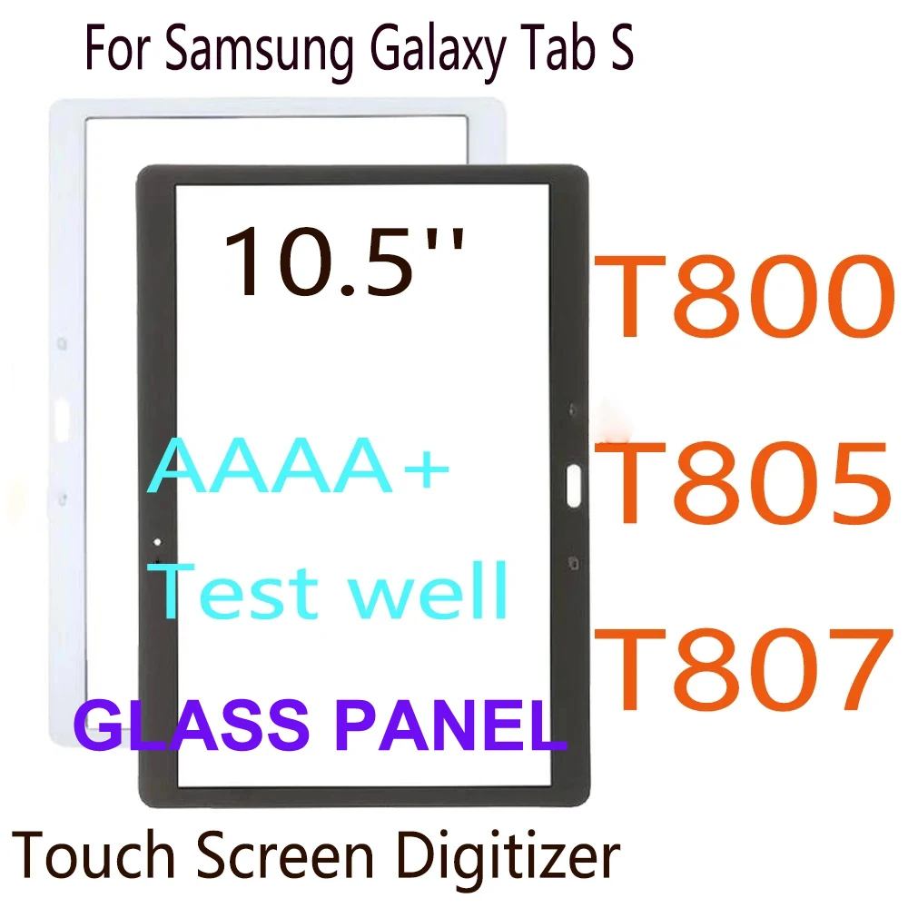 Стекло 10,5 дюйма для Samsung Galaxy Tab S 10,5 LTE T800 T807 T805, сенсорный экран, дигитайзер, внешнее Переднее стекло, сменная панель