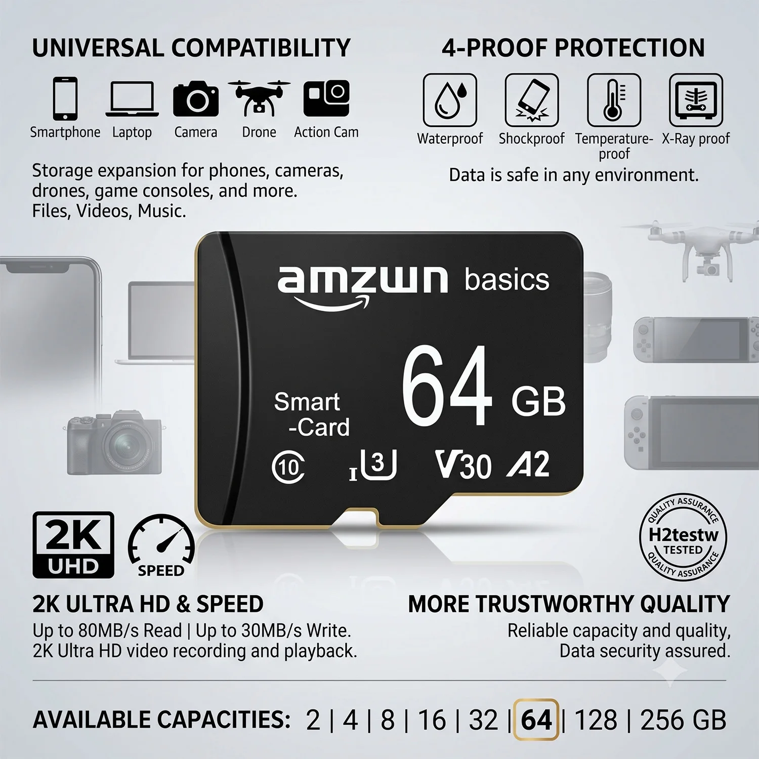 High-speed Memory Card 128GB Mini SD Card 64GB Class10 Flash Micro TF SDcard 32GB 16G 8G 4G 2G Store Picture Video V30 for Phone