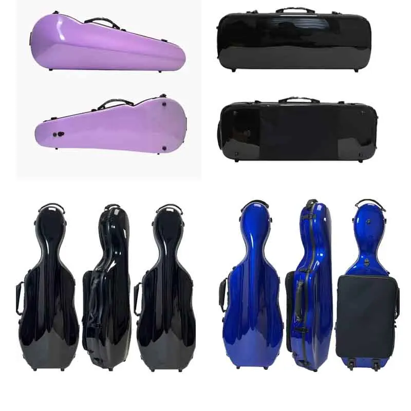 USA low tax 15/16/17 inch viola case gourd-shaped with rollers Adjustable size viola FRP case with floor wheel music bag