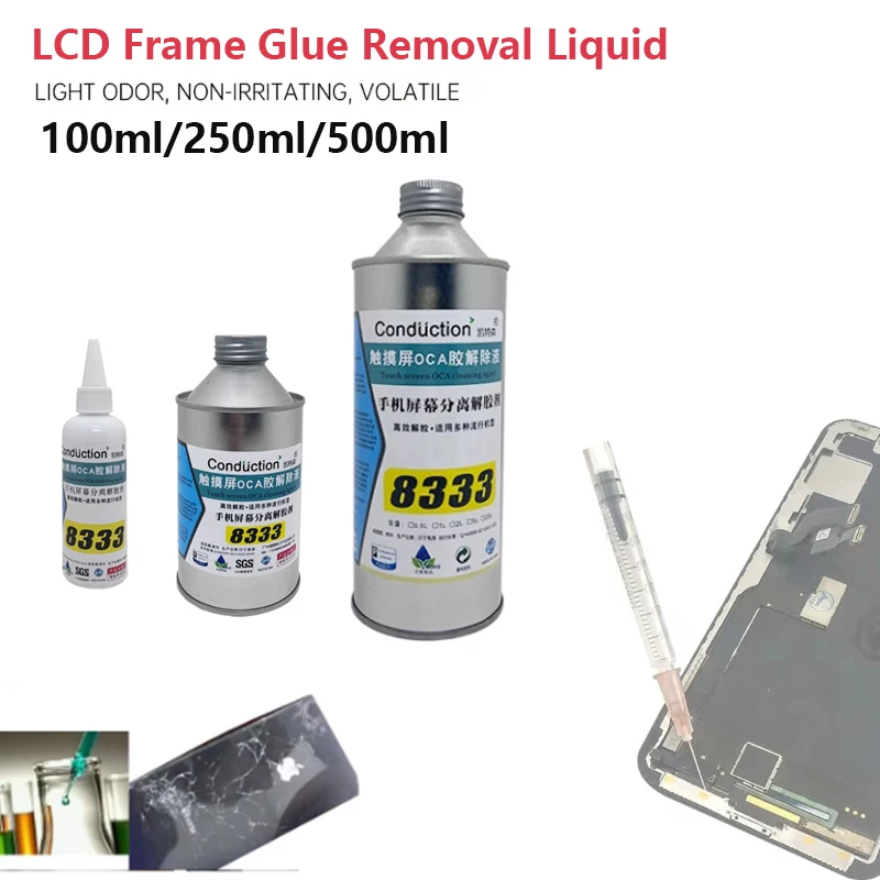 8333 Touch Screen OCA Polarizer Removing LiquidFor Mobile Phone LCD Screen Separate Curved screen frame Disassemble