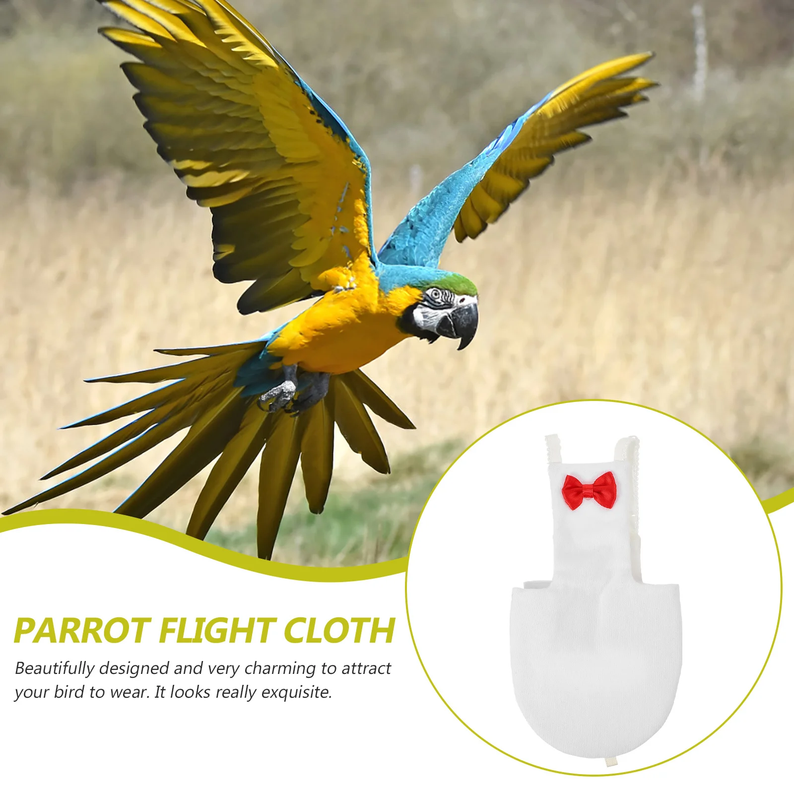 

Bird Diaper Reusable Washable Adjustable For Parrot Small Birds Flight Suit Costume Pet Clothes Accessory
