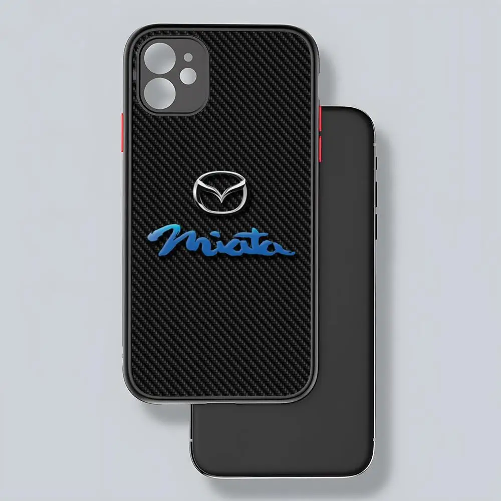 Mazda Phone Case Potdemiel Matte Transparent For 15 iPhone 12 11 13 Pro Max X XR 8 Plus Back Cover