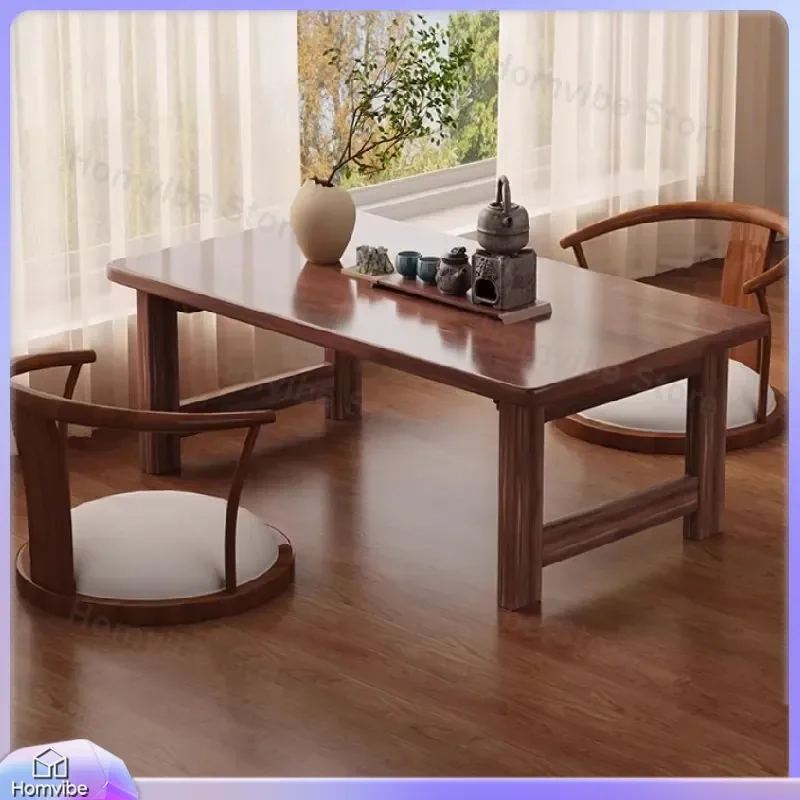 Foldable Small Table for Household Bay Window Kang Low Dining Chinese Balcony Tatami Coffee Tea Table