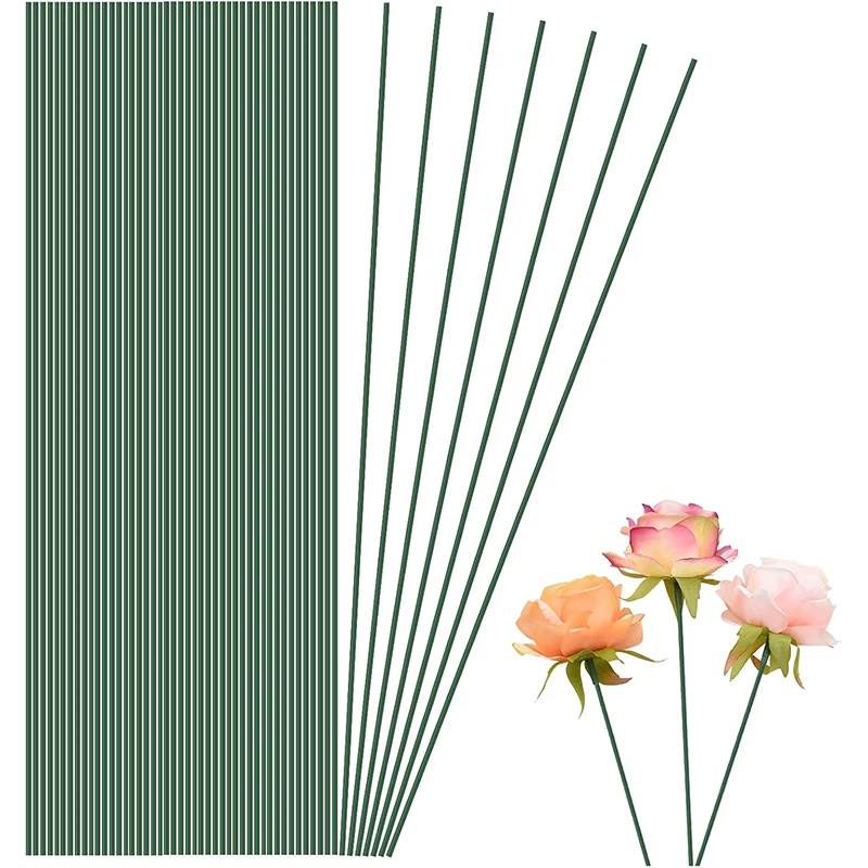 

10/20Pcs Plastic-clad Iron Flower Stem for Artificial Hydrangea Rose Flower Head Stick Rod Wedding Decor ation Accessories