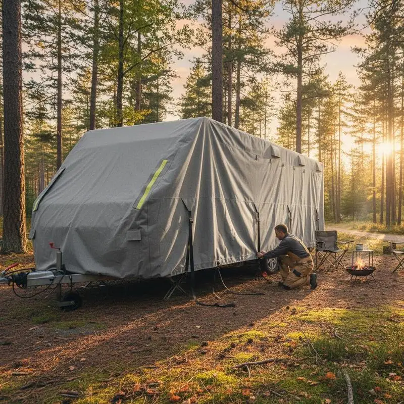 Lona De Protección Para Autocaravana, 6,7-7,3 M, Funda Para Caravana De 4 Capas No Tejida, Clase A, Resistente Al Agua, Al Viento Y A Las Intemperie. — -80%, 661.96€ Coupon, from 165.49€ – 80% descuento – €165.49
