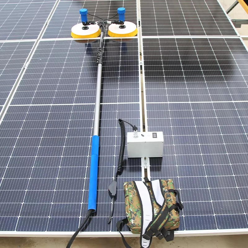 Double-Head Solar Panel Window Glass Cleaning Robot Remote Control Lithium Battery Dry/Water Cleaning Modes Effective Cleaning