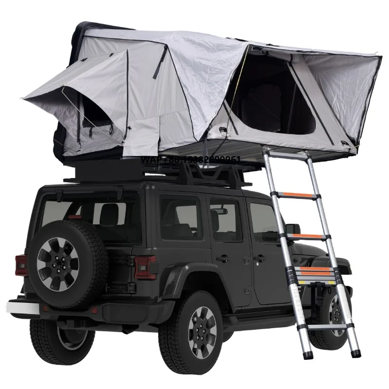 High Quality 2-Person SUV Truck Rooftop Tent Hard ABS Shell Aluminum Pole Straight Bracing Type Triple Layer Rip-Stop Waterproof