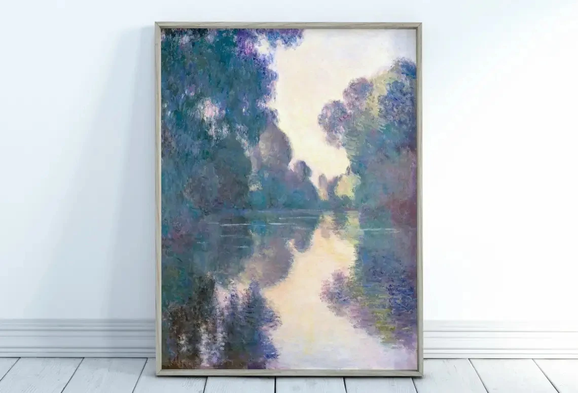 Modern Abstract Landscape Wall Art Famous Monet Canvas Painting Nordic Poster Print Picture for Living Room Home Decorative G