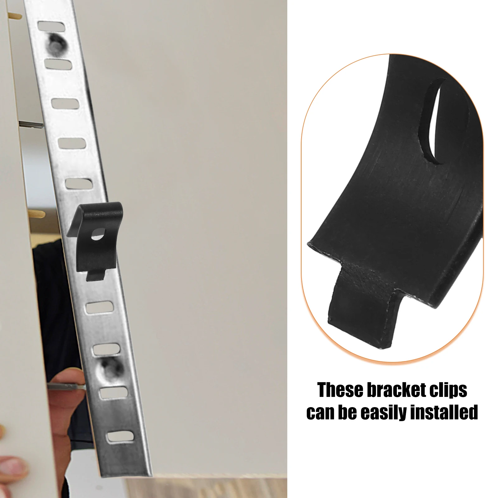

10pcs Stainless Steel Partition Brackets Shelf Clips Floating Shelves Glass Support Clip for Cabinets Bookcases