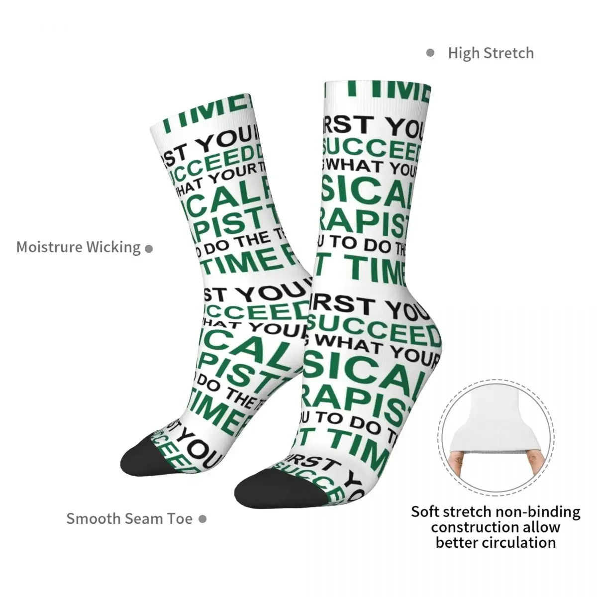 Calcetines de Humor para terapia física, medias absorbentes de sudor Harajuku, medias largas para todas las estaciones, accesorios para regalos Unisex