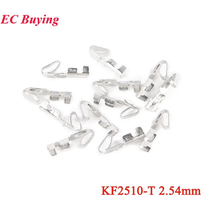 500PCS/100pcs KF2510 KF 2510 KF2510-T 2.54MM Pitch Copper Crimp PCB Terminal Connector Female Housing 2.54 Spacing Connect