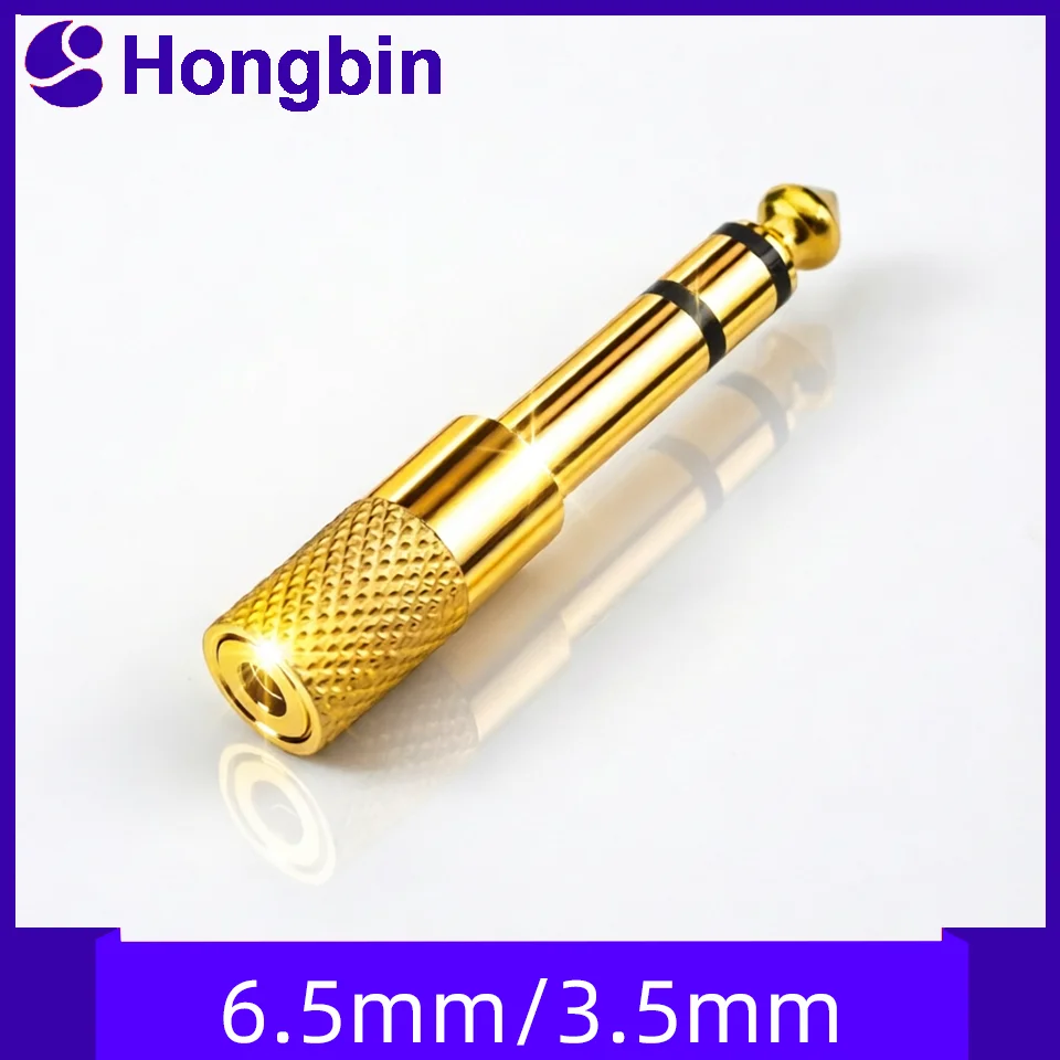 6.5 to 3.5 audio jack converter for electronic keyboard, electronic drum, piano, amplifier, speaker, headphone