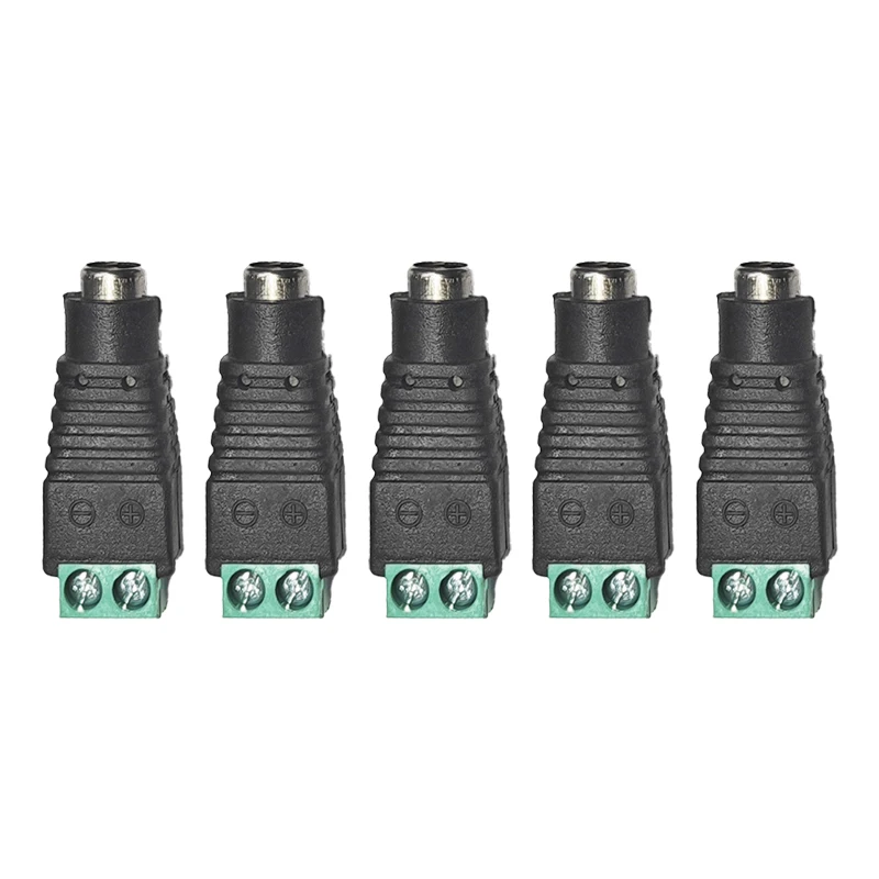 50 sztuk 100 sztuk DC mężczyzna kobieta złącze Led 2.1*5.5mm moc Adapter gniazda Jack kabel z wtyczką łatwy złącze dla 5050 LED listwa oświetleniowa/CCTV — zdjęcie 5