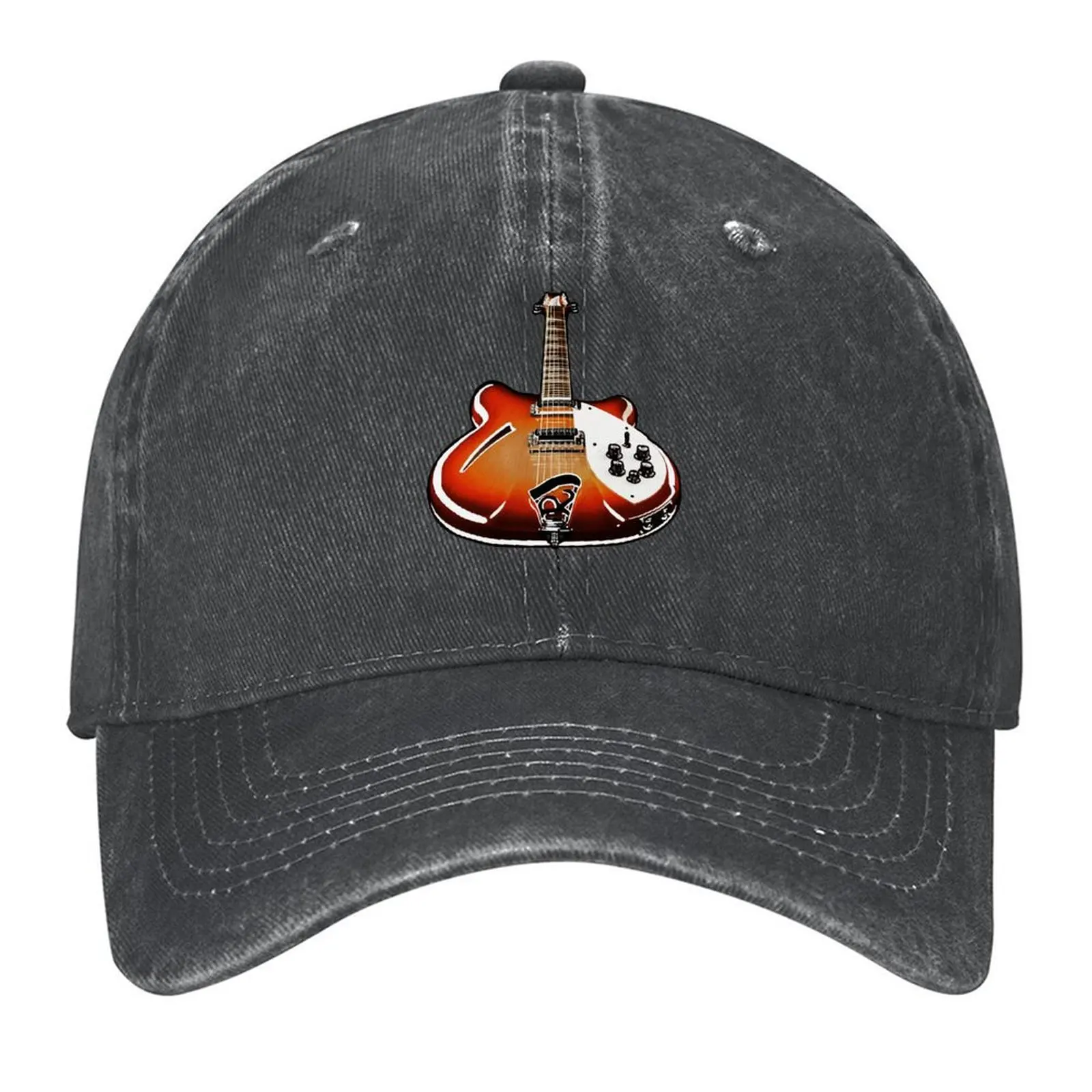 

Vintage Rickenbacker 360 12 classic sixties electric guitar Art Sunburst Pop Art Baseball Cap beach hat Male Women's