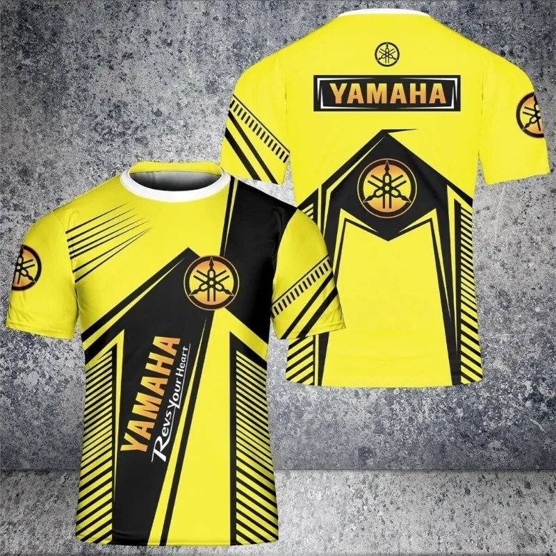 

Summer Hot Selling Yamaha Yellow Trendy Short Sleeved Men and Women Fashionable Casual Motocross Riding Sportswear for 2026