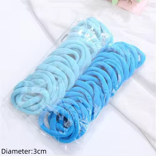 50pcs Black Elastic Hair Band Leagues Ties Colets Scrunchies Springs Gum Accessory For Girl Women No Damage Pigtails Holder Set - Image 33