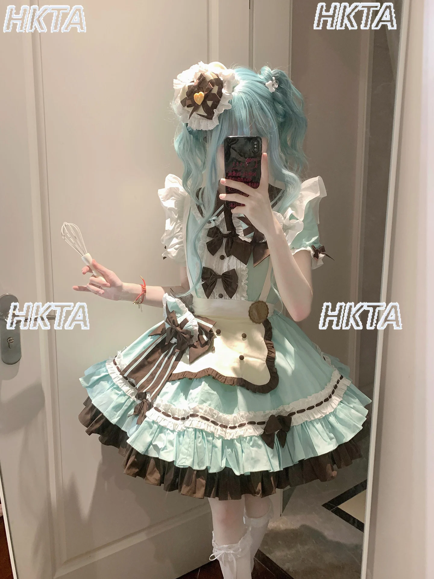 

2025 Sweet Love Bow Lapel Bubble Short Sleeves Cute Slim Fit High Waist Mini Dress Cake Pleated Lolita Ball Gown Dresses Women