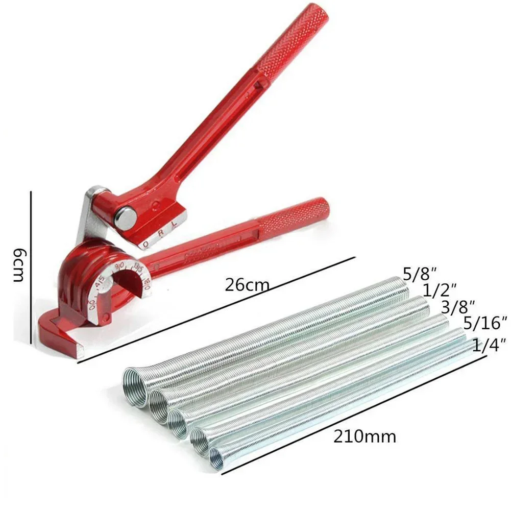 

Tube Bender Set Copper And Aluminum Pipe Bending Tool Quick And Easy To Use With 5 Spring Bending Tubes Included