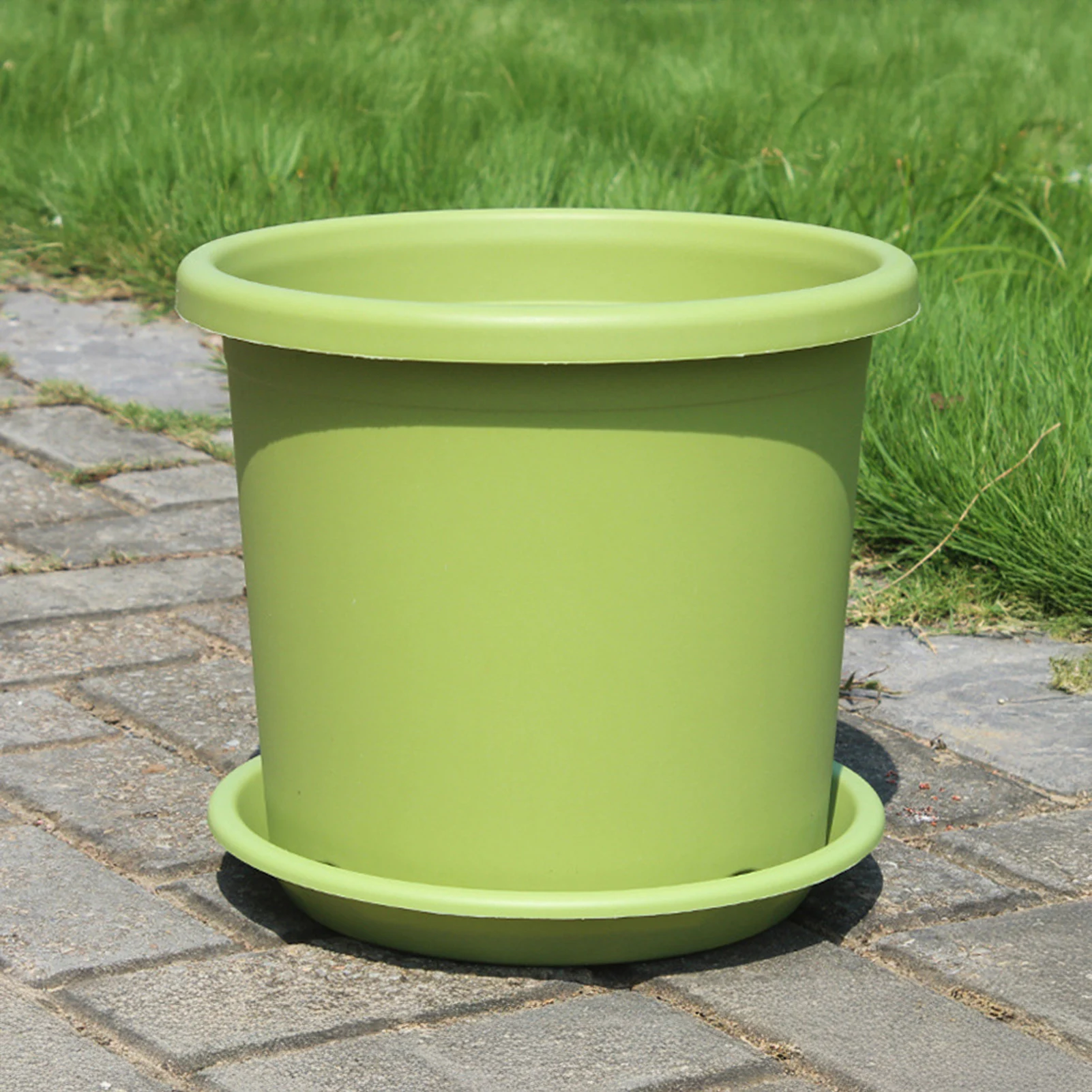 

Утолщенный цветочный горшок из смолы с подносом, большая ваза, горшок для посадки розы и гортензии, украшение для дома, балкона, четыре сезона, садовые принадлежности