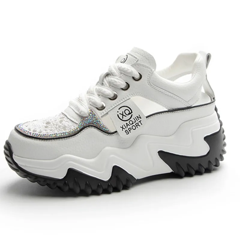 

Женские кроссовки на платформе, летние женские полые сандалии, повседневная обувь на толстой подошве, увеличивающая рост, для отдыха, Zapatos Para Mujeres