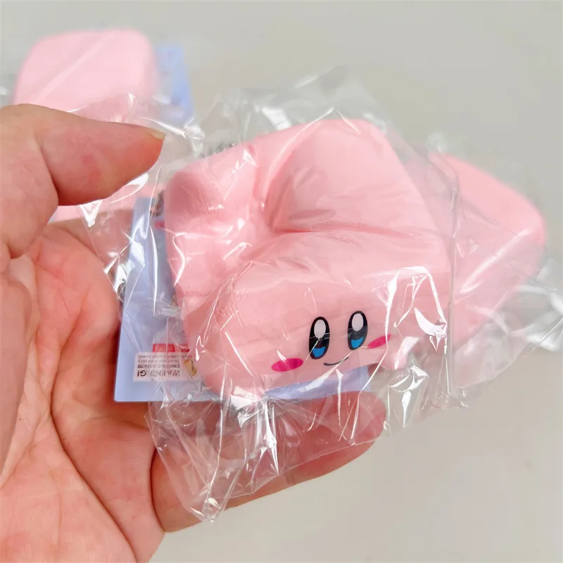 Kawaii Square Kirby Tofu Squishy Slow Rising PU Stress Relief Squeeze Fidget Toy Cute Cartoon Decompression Kids Birthday Gift