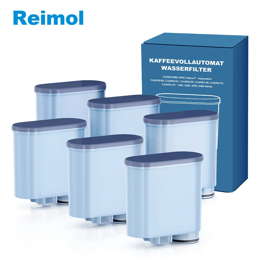 Reimol Neu 6 Stück Wasserfilter für Kaffeemaschinen, Ersatzfilter für Philips AquaClean CA6903/10 CA6903/22, kompatibel mit Saeco