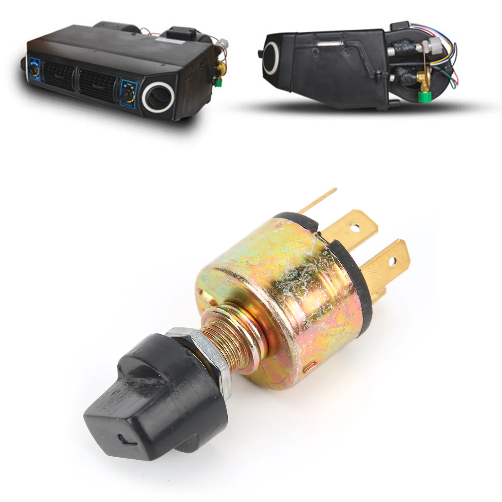 3 Position AC Control Air Conditioning 3 Speed Blower Switch AC Control Plastic Rotation Knob Universal for 12V 24V Car Truck