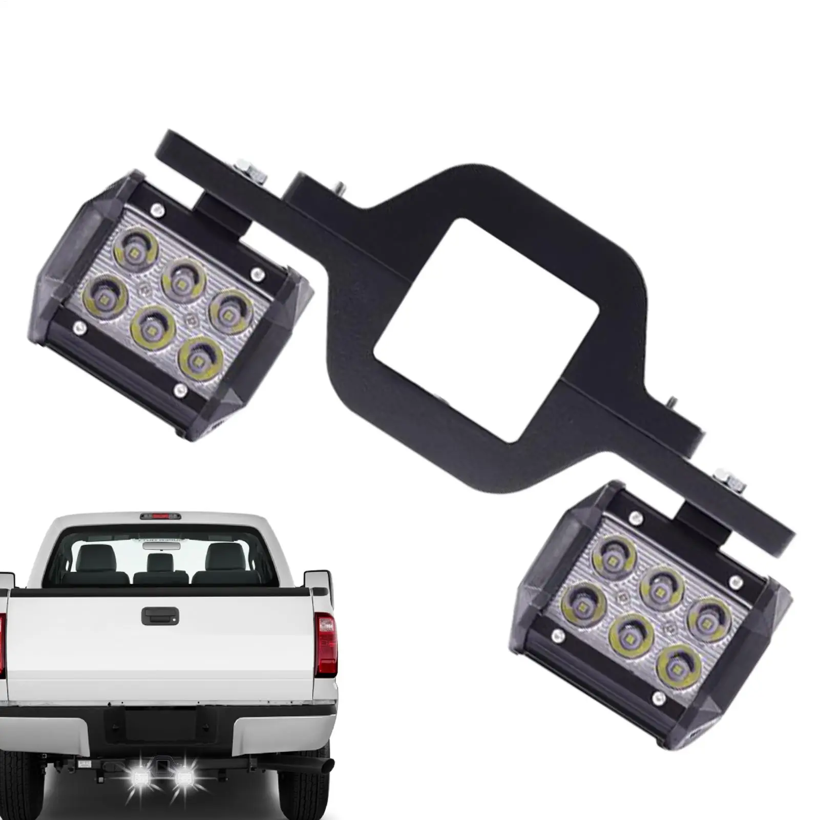 

LED Pods LED Tailgate Light Strip For Trucks Waterproof Spotlight Strip With Towing Hitch Brackets Reverse Car Accessories For