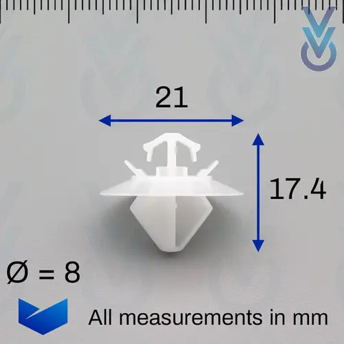 Imagen 2 del producto 10x Clips de ajuste de tira de moldura de carrocería lateral para algunos Peugeot Expert, Traveller 856560 , 856548