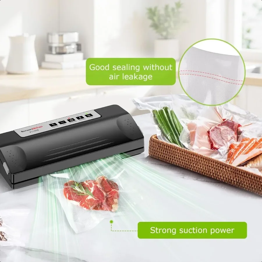 Seladora a vácuo hine para alimentos multifuncional, modo de operação automática, design compacto de grau comercial com 5 vácuo