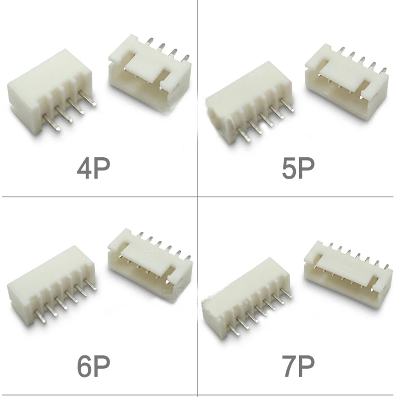 10PCS Micro Mini Plug Socket Pitch Size 2.54/2.0/1.5/1.25/1.0mm Connectors 10/9/8/7/6/5/4/3/2 Pin Small Connector RC Adapter