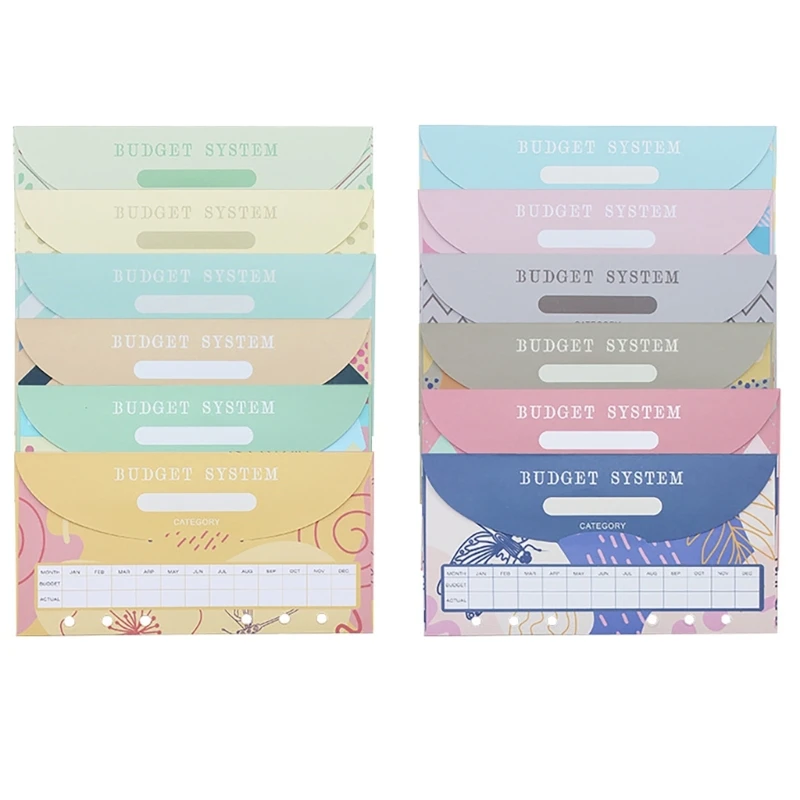 25 листов с 6 отверстиями для отслеживания бюджета, набор бюджетных конвертов и маркеров