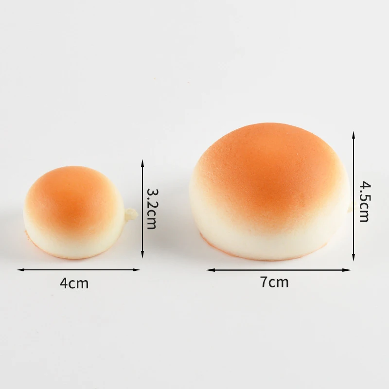 PU Artificial Gold Bread Lifelike Steamed Buns Model Fake Food Dessert Shop Window Display Photography Props Kids Play House Toy